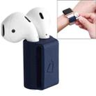 Portable Watches Wireless Bluetooth Earphone Silicone Protective Box Anti-lost Dropproof Storage Bag for Apple AirPods 1/2 (Earphone is not Included)(Blue) - 1