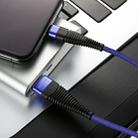 FLOVEME 2A USB to 8 Pin Cloth + Aluminum Alloy Data Sync Charging Cable, Cable Length: 2m(Blue) - 9