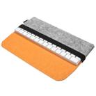 For Apple Magic2 Keyboard Portable Wireless Bluetooth Keyboard Dustproof Storage Bag PU Leather Wool Felt Protective Bag(Orange) - 1