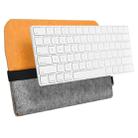 For Apple Magic2 Keyboard Portable Wireless Bluetooth Keyboard Dustproof Storage Bag PU Leather Wool Felt Protective Bag(Orange) - 3