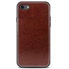 MOFI For iPhone SE 2020 & 8 & 7 Shockproof PU Paste PC Protective Back Case(Dark Brown) - 1
