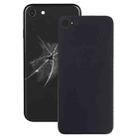 Easy Replacement Big Camera Hole Glass Back Battery Cover with Adhesive for iPhone 8(Black) - 1