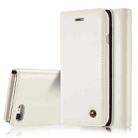 CaseMe-003 For iPhone SE 2020 & 8 & 7 PU + PC Business Style Crazy Horse Texture Horizontal Flip Leather Case with Holder & Card Slots & Wallet(White) - 1