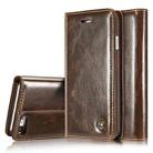 CaseMe-003 For iPhone SE 2020 & 8 & 7 PU + PC Business Style Crazy Horse Texture Horizontal Flip Leather Case with Holder & Card Slots & Wallet(Brown) - 1