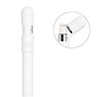 Anti-lost Cap iPad Tablet Stylus Silicone Anti-drop Dust Protection Cover for Apple Pencil(White) - 1