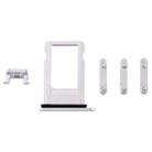 Card Tray + Volume Control Key + Power Button + Mute Switch Vibrator Key for iPhone 8(Silver) - 4