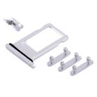Card Tray + Volume Control Key + Power Button + Mute Switch Vibrator Key for iPhone 8(Silver) - 5