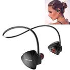 awei A847BL Outdoor Sports IPX4 Waterproof Anti-sweat Fashion After Hanging Design Stereo Bluetooth Earphone(Black) - 1