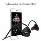 awei A847BL Outdoor Sports IPX4 Waterproof Anti-sweat Fashion After Hanging Design Stereo Bluetooth Earphone(Black) - 4