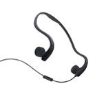 Rear Hanging Wire-Controlled Bone Conduction Outdoor Sports Headphone(Black) - 1