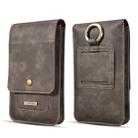 DG.MING Universal Cowskin Leather Protective Case Waist Bag with Card Slots & Hook, For iPhone, Samsung, Sony, Huawei, Meizu, Lenovo, ASUS, Oneplus, Xiaomi, Cubot, Ulefone, Letv, DOOGEE, Vkworld, and other Smartphones Below 5.2 inch(Grey) - 1