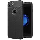 For iPhone SE 2020 & 8 & 7 Litchi Texture TPU Protective Back Cover Case (Black) - 1