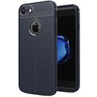 For iPhone SE 2020 & 8 & 7 Litchi Texture TPU Protective Back Cover Case (navy) - 1