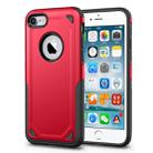 For iPhone 8 & iPhone 7 Shockproof Rugged Armor Protective Case(Red) - 1