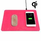 M30 Multi-function Leather Mouse Pad Qi Wireless Charger with USB Cable, Support Qi Standard Phones, Size: 260*192*5mm(Magenta) - 1