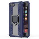 Iron Warrior Shockproof TPU + PC Protective Case for iPhone 8, with 360 Degree Rotation Holder(Blue) - 1