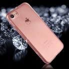For iPhone SE 2020 & 8 & 7 Diamond Border TPU Transparent Protective Back Cover Case (Pink) - 1