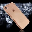 For iPhone SE 2020 & 8 & 7 Diamond Border TPU Transparent Protective Back Cover Case (Gold) - 1