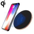 A-1 Round Shape Intelligent Qi Standard Wireless Charger, Support Fast Charging(Black+Gold) - 1