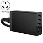 XBX09 40W 5V 8A 5 USB Ports Quick Charger Travel Charger, AU Plug(Black) - 1