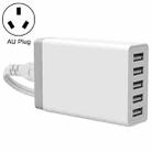 XBX09 40W 5V 8A 5 USB Ports Quick Charger Travel Charger, AU Plug(White) - 1