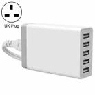 XBX09 40W 5V 8A 5 USB Ports Quick Charger Travel Charger, UK Plug(White) - 1