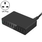 XBX09L 50W 5V 2.4A 10 USB Ports Quick Charger Travel Charger, UK Plug(Black) - 1