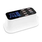 CDA19Q Multi-function AC 110V~240V 8 Ports USB Digital Display LCD Detachable Charging Station Smart Charger(White) - 1