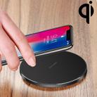 GY-68 Ultra-Thin Aluminum Alloy Wireless Fast Charging Qi Charger Pad(Black) - 1