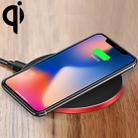 GY-68 Ultra-Thin Aluminum Alloy Wireless Fast Charging Qi Charger Pad(Black Red) - 1