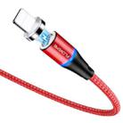 FLOVEME 1m 8 Pin to USB Round Head Magnetic 3A Fast Charging & Data Cable(Red) - 1