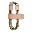 Momax 2.4A 8 Pin Nylon Weave Charging Cable, Length : 1m(Gold) - 1