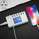 i10 40W 7 USB Ports + USB-C / Type-C Port Multi-function Charger with LED Display, UK Plug - 1