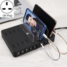 X6S 110W 3 QC 3.0 USB Ports + 5 USB Ports Smart Charger with Detachable Bezel, UK Plug - 1