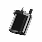 KUULAA KL-CD12 38W Type-C / USB-C + USB QC3.0 Portable Quick Charging Travel Charger Power Adapter, UK Plug(Black) - 1