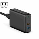 WIWU TX-MU520C-A Type-C / USB-C 3 in 1 Universal Quick Charging Travel Charger Power Adapter, US Plug(Black) - 1