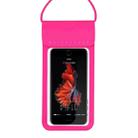 Outdoor Diving Swimming Mobile Phone Touch Screen Waterproof Bag for Below 5 Inch Mobile Phone (Rose Red) - 1
