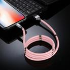 2A USB to 8 Pin Luminous Magnetic Attraction Data Cable, Length: 1m(Pink) - 2