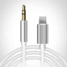 8 Pin to 3.5mm AUX Audio Adapter Cable, Length: 1m (White) - 1
