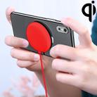 10W Portable Suction Cup Mobile Phone Fast Charging Wireless Charger, Length: 1.5m(Red) - 1