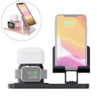 ZJ003 3 in 1 Multifunctional Rotatable Mobile Phone Charging Holder Base for 3.5-10.5 inch Mobile Phones / Tablet PCs & Apple Watch Series & AirPods 1 / 2 / Pro(Black) - 1