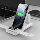 H6 3 in 1 Portable Folding Wireless Charger for iPhone + iWatch + AirPods(White) - 1