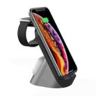 H18 3 in 1 Quick Wireless Charger for iPhone, Apple Watch, AirPods and other Android Smart Phones(Black) - 4