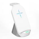 H18 3 in 1 Quick Wireless Charger for iPhone, Apple Watch, AirPods and other Android Smart Phones(White) - 2