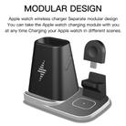 P9X 4 in 1 Quick Wireless Charger for iPhone, Apple Watch, AirPods, Pen Hoolder and other Android Smart Phones(Black) - 3