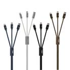 REMAX RC-094TH 1m 2.4A 3 in 1 USB to 8 Pin & USB-C / Type-C & Micro USB  Fast Charging Data Cable(Black) - 1