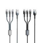 REMAX RC-070TH 1.2m 2A 3 in 1 USB to 8 Pin & USB-C / Type-C & Micro USB Charging Cable(Black) - 1