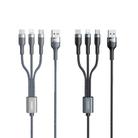 REMAX RC-070TH 1.2m 2A 3 in 1 USB to 8 Pin & USB-C / Type-C & Micro USB Charging Cable(Silver) - 2