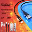 REMAX RC-075i 1m 2.1A USB to 8 Pin Jell Data Cable for iPhone, iPad(Black) - 3