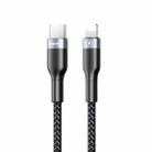 REMAX RC-009 1m 3A USB-C / Type-C to 8 Pin 18W PD Fast Charging Data Cable for iPhone, iPad(Black) - 1